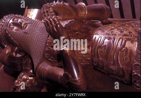 Effigie du Prince Noir (fils d'Édouard III) dans la cathédrale de Canterbury Banque D'Images