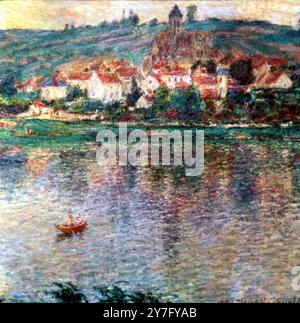 Ville de Vétheuil, 1901 (huile sur toile) artiste Monet, Claude (1840-1926) Musée Pouchkine, Moscou Claude Monet aussi connu sous le nom d'Oscar-Claude Monet ou Claude Oscar Monet (14 novembre 1840 - 5 décembre 1926) était un peintre impressionniste français. ©TopFoto Banque D'Images