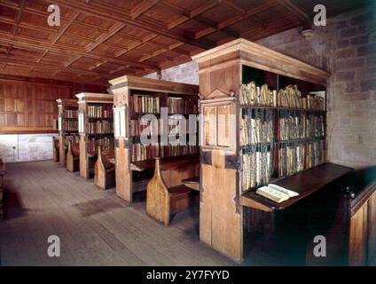 Bibliothèque enchaînée, cathédrale de Hereford, Herefordshire Banque D'Images