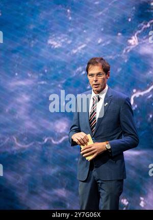 NOORDWIJK - Harm van de Wetering, directeur du Bureau spatial néerlandais lors d'un congrès international des astronautes, le XXXV Congrès planétaire de l'ASE 2024, à l'ESTEC de l'ESA à Noordwijk. ANP IRIS VAN DEN BROEK pays-bas Out - belgique Out Banque D'Images