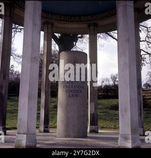 Le mémorial de la Magna Carta à Runnymede, Surrey. Banque D'Images