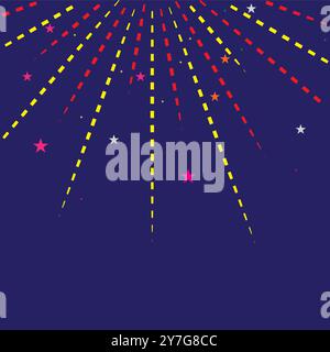 Nuit étoilée : un abstrait vif de voies et étoiles cosmiques pour cartes de vœux, affiches et arrière-plans Illustration de Vecteur