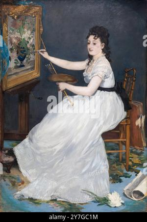 Edouard Manet, Eva Gonzalès, (1847-1883), portrait peint à l'huile sur toile, 1870 Banque D'Images