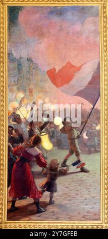 Souvenir de la Fête nationale, huile sur toile, 1895, Hippolyte Berteaux, (Saint-Quentin, 1843-Paris, 1928), petit Palais, Musée des Beaux-Arts de la ville de Paris, Musée des Beaux-Arts de la ville de Paris, France. Banque D'Images