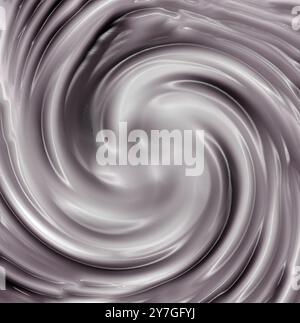 Gros plan abstrait monochrome tourbillonnant Banque D'Images