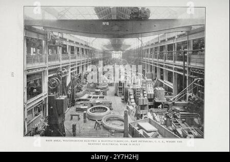 Westinghouse Electric & Manufacturing Co. East Pittsburg PA [East Pittsburgh, Pennsylvanie ] de l'article GEORGE WESTINGHOUSE INVENTEUR, ORGANISATEUR ET DIRECTEUR par Walter M. McFarland de The Engineering Magazine consacré au progrès industriel volume XX 1900 - 1901 The Engineering Magazine Co Banque D'Images