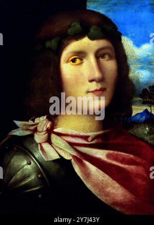 Portrait d'un jeune homme 1510 par Jacopo Negretti, Palma il Vecchio,1480-1528, Italien, Florence, Italie. 15ème - 16ème siècle, Italie, Italien. Banque D'Images