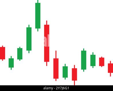 Graphique boursier, bougeoir, graphique financier du marché, analyse boursière, graphique de bougeoir, graphique de marché boursier, graphique de bougeoir, graphique tendance des bougies Illustration de Vecteur
