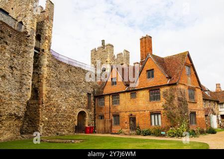 Cour intérieure et atelier, château de Framlingham, Suffolk, Angleterre Banque D'Images