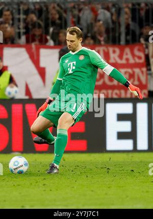 Munich, Deutschland. 28 septembre 2024. GER, Munich, 1. Bundesliga, football, FC Bayern Munich - Bayer 04 Leverkusen, Allianz Arena, 28 septembre 2024, match de championnat, 5e journée, hommes, saison 2024/25 gardien de but Manuel Neuer (FC Bayern Muenchen, 1) crédit : HMB Media/Alamy Live News Banque D'Images