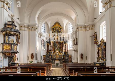 Johann Donaueschingen Innenraum der Katholischen Kirche : Johann in Donaueschingen, Baden-Württemberg, Deutschland Catholic Parish Church Banque D'Images