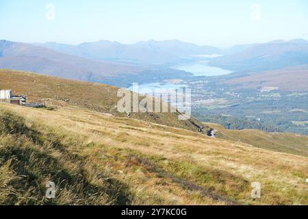 Fort William, vu de près de la station de télécabine, une ville dans les Highlands écossais occidentaux, Écosse, Royaume-Uni Banque D'Images