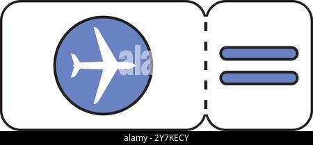 Icône de billet d'avion. Billet de voyage. Billet d'avion. Vecteur. Illustration de Vecteur