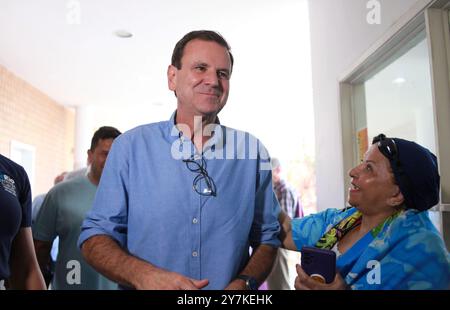 30 septembre 2024, Rio de Janeiro, Rio de Janeiro, Brésil : Rio de Janeiro (RJ), 09/30/2024 - MAIRE/EDUARDO PAES/RJ - maire Eduardo Paes et candidat aux campagnes de réélection au club des fonctionnaires de Cidade Nova, ce lundi 30 septembre 2024. (Foto : Onofre Veras/Thenews2/Zumapress) (image crédit : © Picasa/TheNEWS2 via ZUMA Press Wire) USAGE ÉDITORIAL SEULEMENT! Non destiné à UN USAGE commercial ! Banque D'Images