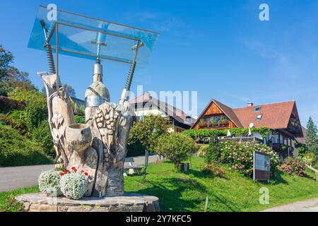 Sankt Stefan ob Stainz : taverne Heuriger au hameau Langegg, Schilcherland (région viticole de Schilcher) à Süd-Steiermark, Steiermark, Styrie, Autriche Banque D'Images