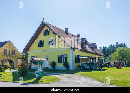 Sankt Stefan ob Stainz : taverne Heuriger au hameau Lestein, Schilcherland (région viticole de Schilcher) à Süd-Steiermark, Steiermark, Styrie, Autriche Banque D'Images