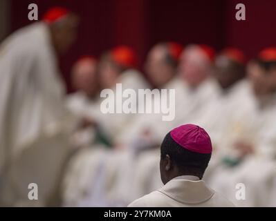 **NON LIBRI** Italie, Rome, Vatican, 2024/9/30.Sainte Messe pour la retraite de louanges, d’accueil, d’introduction et de méditations pour le Synode des évêques, ouverture officielle de la deuxième session de la 16e Assemblée générale ordinaire du Synode des évêques le 02 octobre 2024. Photographie de ALESSIA GIULIANI / photo de presse catholique Banque D'Images