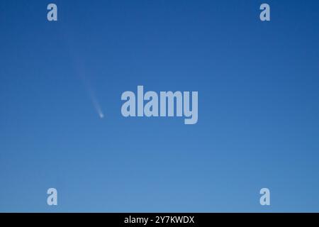 Cooma, Victoria, Australie, 1er octobre 2024 ; Comet, C/2023 A3 Tsuchinshan-ATLAS capturé dans le ciel tôt le matin environ une heure avant le lever du soleil crédit P.j.Hickox/Alamy Live News Banque D'Images