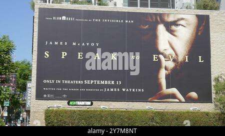 Los Angeles, Californie, USA 28 septembre 2024 James McAvoy parle No Evil Billboard le 28 septembre 2024 à Los Angeles, Californie, USA. Photo de Barry King/Alamy Stock photo Banque D'Images