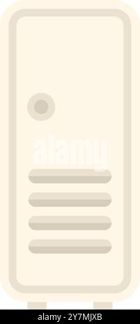 Illustration présentant une grande tour cpu, suggérant des capacités de traitement puissantes et une technologie informatique avancée Illustration de Vecteur