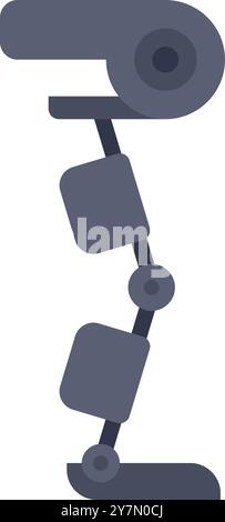 La prothèse bionique d'exosquelette de jambe aide les personnes handicapées à marcher Illustration de Vecteur