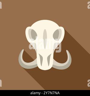 Illustration vectorielle minimaliste d'un crâne de phacochère, parfait pour des projets liés à la nature, à la faune, ou même à halloween Illustration de Vecteur
