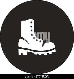 Conception de logo d'illustration vectorielle d'icône de bottes Illustration de Vecteur