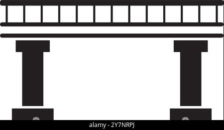 conception de logo d'illustration vectorielle d'icône de pont Illustration de Vecteur