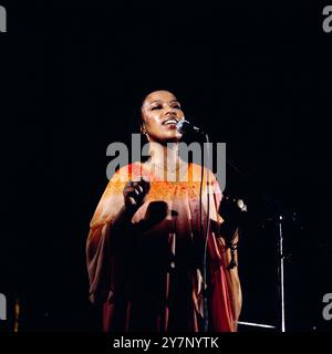 JazzFest Berlin, Philharmonie, 1976, Bild : Roberta Flack, amerikanische Soulsängerin und Pianistin Banque D'Images