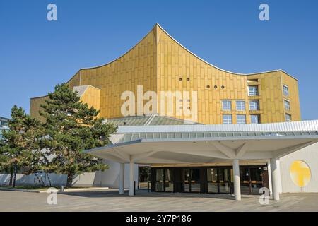 Philharmonie, Kulturforum, Tiergarten, Mitte, Berlin, Allemagne, Deutschland Banque D'Images