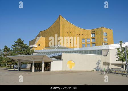 Philharmonie, Kulturforum, Tiergarten, Mitte, Berlin, Allemagne, Deutschland Banque D'Images