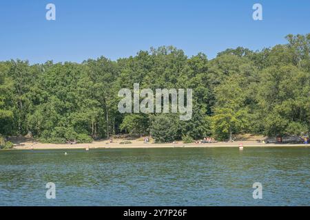 Workers' Beach, Tegelort, Tegeler See, Tegel, Reinickendorf, Berlin, Allemagne, Arbeiterstrand, Allemagne Banque D'Images