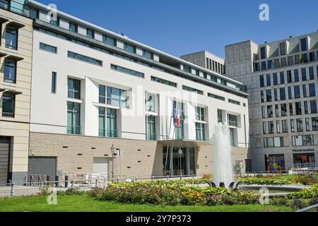 Ambassade de France, Pariser Platz, Mitte, Berlin, Allemagne, Botschaft Frankreich, Allemagne Banque D'Images