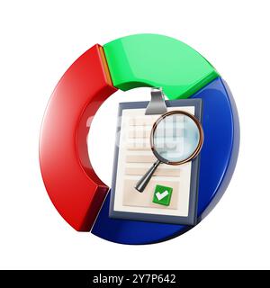 Illustration 3D bussines analyse infografic pour bussines Banque D'Images