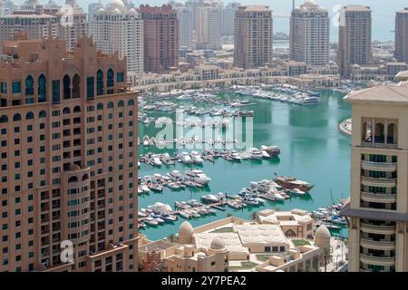 Le quartier Qanat sur la perle à Doha, Qatar Banque D'Images