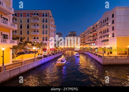 Le quartier Qanat sur la perle à Doha, Qatar Banque D'Images