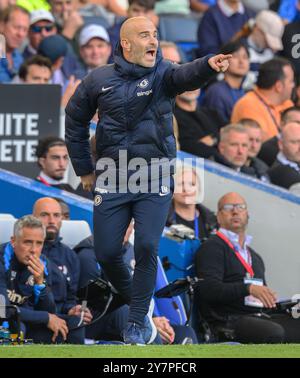 Londres, Royaume-Uni. 28 septembre 2024. Chelsea v Brighton & Hove Albion - premier League - Stamford Bridge. Directeur de Chelsea Enzo Maresca. Crédit photo : Mark pain / Alamy Live News Banque D'Images