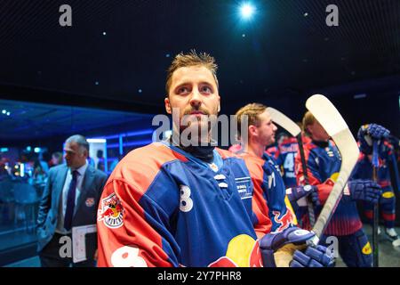 Tobias Rieder, EHC RB MUC 8 dans le match amical du Global Series Challenge EHC RB MUENCHEN - BUFFALO SABRES 0-5 au SAP Garden à Munich, Allemagne, le 27 septembre 2024. Saison 2024/2025, Journée x, photographe : ddp images / STAR-images Banque D'Images