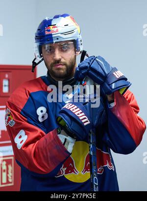 Tobias Rieder, EHC RB MUC 8 dans le match amical du Global Series Challenge EHC RB MUENCHEN - BUFFALO SABRES 0-5 au SAP Garden à Munich, Allemagne, le 27 septembre 2024. Saison 2024/2025, journée x, photographe : Peter Schatz Banque D'Images