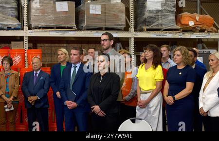 San Jose, CA - 16 août 2024 : les élus présents en tant que gouverneur Gavin Newsom se préparent à signer 10 nouveaux projets de loi, une législation révolutionnaire visant à Banque D'Images