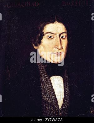 Portrait de G. Rossini au lycée de Bologne, Italie - Gioachino Antonio Rossini (29 février 1792 - 13 novembre 1868) est un compositeur italien qui a écrit 39 opéras ainsi que de la musique sacrée et de la musique de chambre. Ses œuvres les plus connues sont il barbiere di Siviglia (le Barbier de Séville) et Guillaume Tell (Guillaume Tell). ©TopFoto Banque D'Images