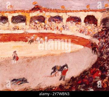 Corrida - 1901 huile sur toile Picasso, Pablo (1881-1973) Collection privée Pablo Ruiz Picasso (nom complet) (25 octobre 1881 à Málaga, Espagne - 8 avril 1973) était un peintre et sculpteur espagnol. L'une des figures les plus reconnues de l'art du XXe siècle, il est surtout connu comme cofondateur, avec Georges Braque, du cubisme. ©TopFoto Banque D'Images