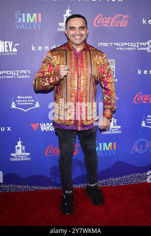 Simi Valley, Californie, États-Unis. 28 septembre 2024. Rehan Jalali assiste au 12e gala annuel de clôture de la Metropolitan Fashion week Los Angeles à la bibliothèque présidentielle Ronald Reagan et au musée de Simi Valley, en Californie. Crédit : Sheri Determan Banque D'Images