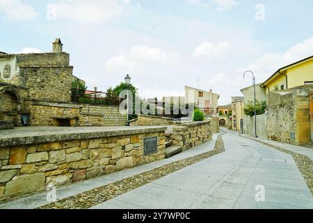 Ancien village médiéval de Barumini, province du sud de la Sardaigne. Italie Banque D'Images