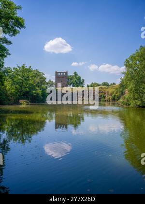 Ruines de carrières et d'églises Nordhusen, Hundisburg, Haldensleben, Börde district, Saxe-Anhalt, Allemagne, Europe Banque D'Images