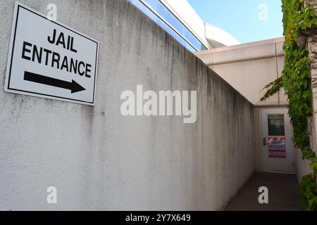 Entrée de la prison Arcadia située au 250 W. Huntington Drive, Arcadia, Californie Banque D'Images