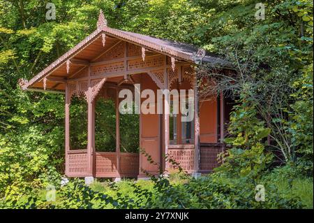 Chapuis Park, pavillon de jardin vers 1880, Kempten, Allgaeu, Bavière, Allemagne, Europe Banque D'Images