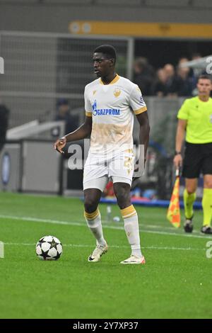 1er octobre 2024 ; Stadio San Siro, Milan, Italie, UEFA Champions League Football, Inter Milan contre Red Star Belgrade ; Nasser Djiga de Red Star Banque D'Images