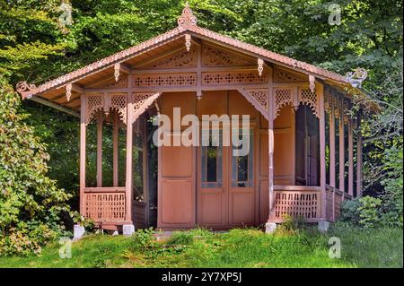 Chapuis Park, pavillon de jardin vers 1880, Kempten, Allgaeu, Bavière, Allemagne, Europe Banque D'Images