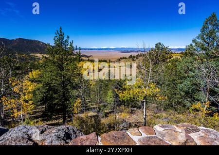 Wilkerson Pass dans le Colorado avec vue sur la chaîne de montagnes ColleGiant Banque D'Images